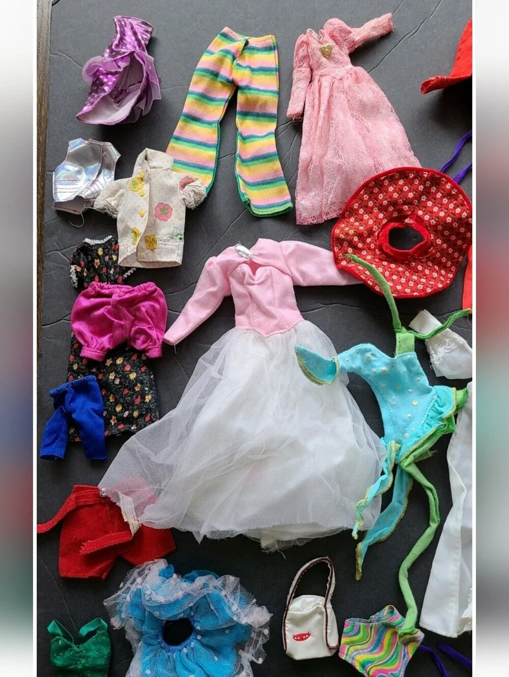 Vintage Doll Clothes Lot - Mixed Colors